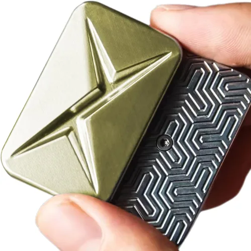 Miniatura 16 de Paquete de 2 juguetes para ansiedad, tarjeta magnética de metal háptico, tarjeta de póquer deslizante, juguetes EDC para adultos, aliviar el estrés