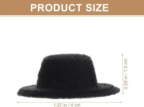 Miniatura 2 de Toddmomy Mini sombreros de fieltro, 20 sombreros negros en miniatura para decoración de bricolaje, suministros de fiesta, decoración de Navidad