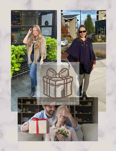 Miniatura 6 de Ferand Poncho de ajuste holgado para mujer con elegantes botones de cuerno, cuello en V y dobladillo en V