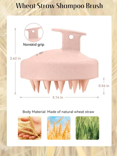 Miniatura 2 de HEETA Masajeador de cuero cabelludo para el crecimiento del cabello, cepillo exfoliante de champú de silicona para el cuero cabelludo