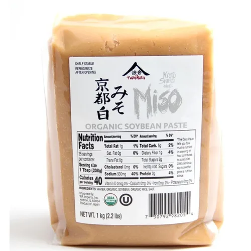 Kyoto Shiro - Pasta de miso blanca envejecida 3 meses por Namikura Miso Co 2.2 lbs (2.2 libras)