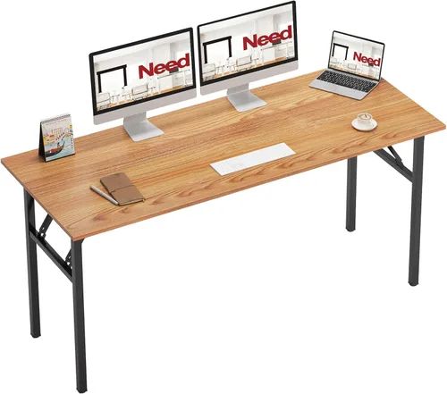 Miniatura 34 de Need AC5AW - Escritorio pequeño plegable, resistente y robusto para computadora, oficina en casa, dormitorios y espacios pequeños, no requiere Roble