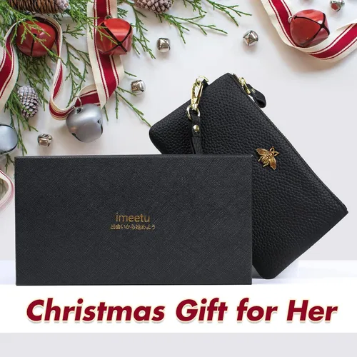 Miniatura 2 de imeetu Bolso de mano para mujer con correa para muñeca