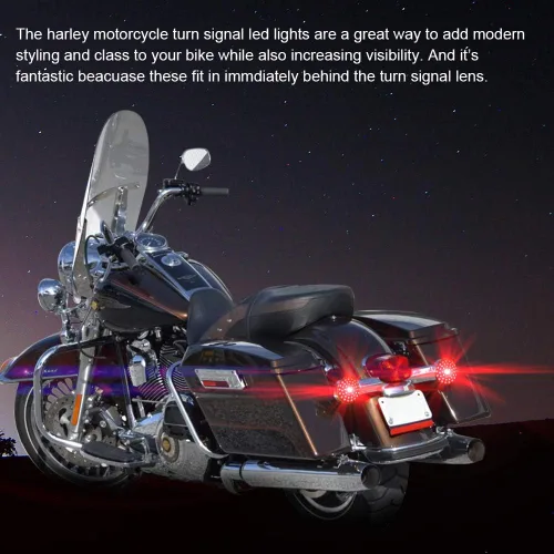 Miniatura 5 de SUNPIE Luces LED para Motocicleta Intermitentes Luz de Reversa 1156 Rojo Compatible con Harley Davidson Electra Glide Road King Heritage Softail