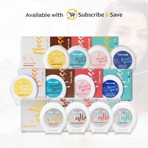 Miniatura 8 de SuperMouth® Hilo dental sin flúor, hilo dental expansible para eliminar la placa y soporte del esmalte, fórmula suave para niños, adultos y mujeres