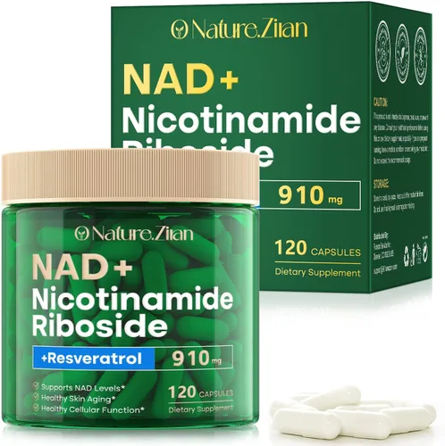 O NATURE . ZIRAN Suplemento NAD, NAD nicotinamida ribósido 910 mg para hombres y mujeres, resveratrol liposomal de ribósido de nicotinamida, para
