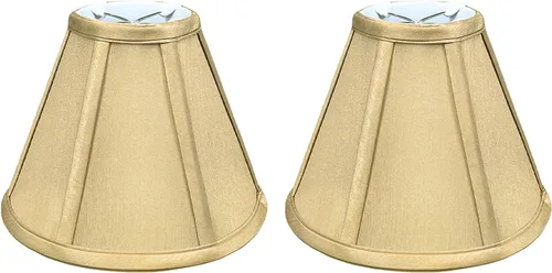 Miniatura 64 de Royal Designs, Inc. BS-707FC-6AGL Deep Empire Basic - Pantalla para lámpara con clip de llama, 3.5 x 6 x 5.75 pulgadas, color dorado antiguo