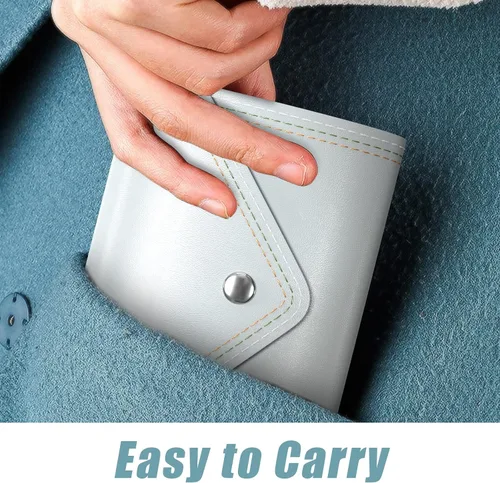 Miniatura 6 de Nipichsha Tarjetero para tarjetas de crédito, cartera pequeña para tarjetas, cartera delgada de cuero para tarjetas, funda de bolsillo para tarjetas