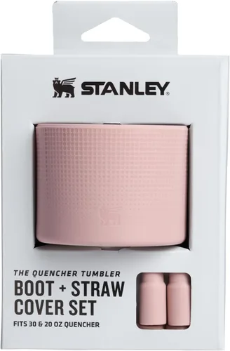 Stanley Quencher Bota y Tapa con Pajita | Protector Antideslizante de Silicona para Vaso con Asa | Juego de Accesorios para Vaso de Acero Inoxidable