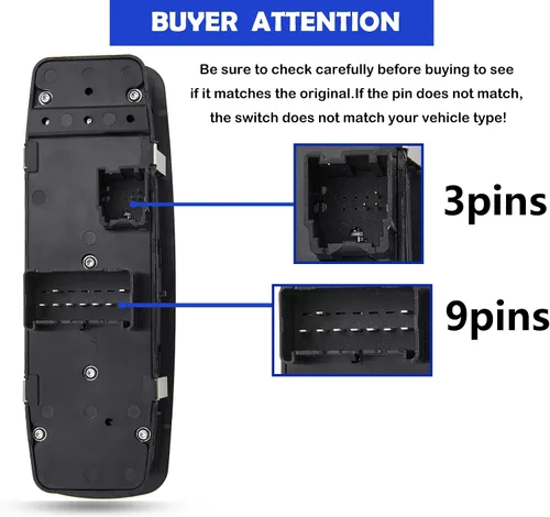 Miniatura 2 de Interruptor maestro de ventana de 3+9 pines para Chrysler Town & Country 2012-2015, Dodge Grand Caravan 2012-2015, Dodge Ram 1500 2500 2012-2015
