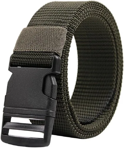 Miniatura 11 de AIBEARTY Cinturón de lona con hebilla ajustable, cintura larga para mujeres, hombres, adolescentes
