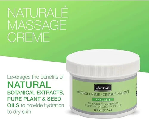 Miniatura 4 de Bon Vital' Naturale Crema de masaje, crema de terapia de masaje profesional con ingredientes naturales para un masaje respetuoso con el medio