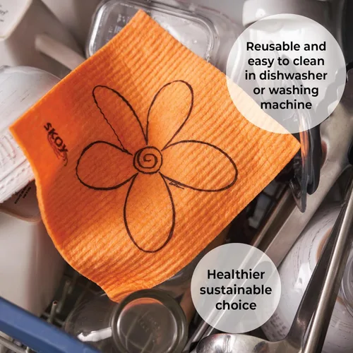 Miniatura 4 de Skoy Paño de cocina sueco, paquete de 8 paños de cocina suecos versátiles para uso doméstico y doméstico, paños de limpieza reutilizables, aptos