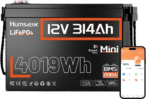 Miniatura 10 de Baterías LiFePO4 de 12 V y 100 Ah, sistema BMS de 100 A, tamaño Grupo 24, 1280 Wh, 15,000 ciclos y 10 años de vida; uso marítimo y solar, RV, fuera