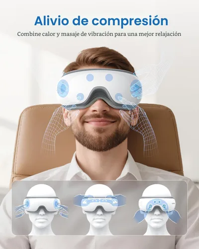 Miniatura 4 de RENPHO - Masajeador de ojos con calor, masajeador de calor recargable con música Bluetooth para relajar y reducir la tensión de los ojos, ojeras
