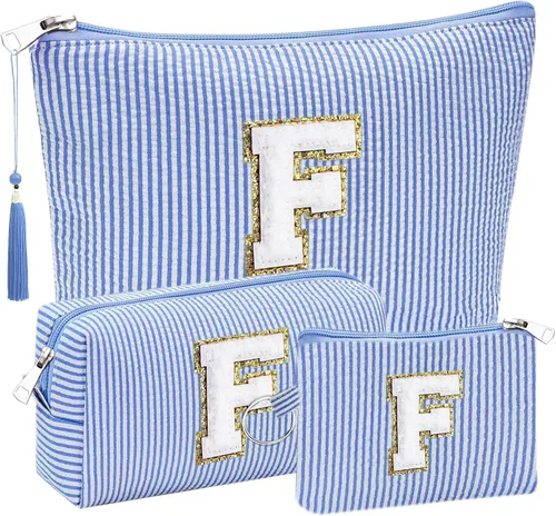 Miniatura 53 de Regalos Iniciales Bolsitas de Cosméticos de Viaje Juegos para Cartera, 3pcs Bolsitas Stoney Clover Dupes Bolsa de Maquillaje, Juego de Bolsas