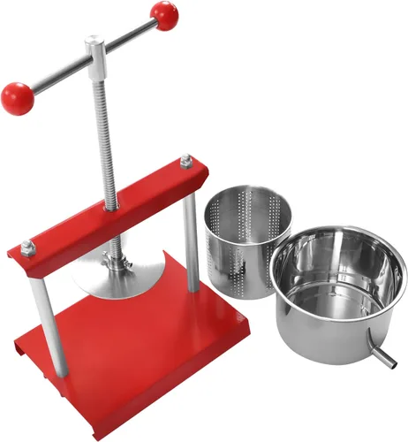 Miniatura 4 de Prensa manual de vino de frutas y hierbas para tintura de queso, máquina de prensa de barriles de acero inoxidable de 0.8 galones para jugo