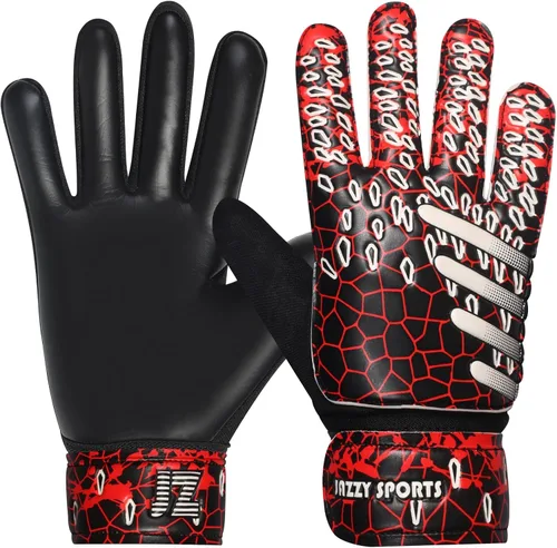 Miniatura 10 de Guantes de portero de fútbol para niños, jóvenes y adultos, guantes de portero de fútbol funky con doble protección para la muñeca de 0.157 in