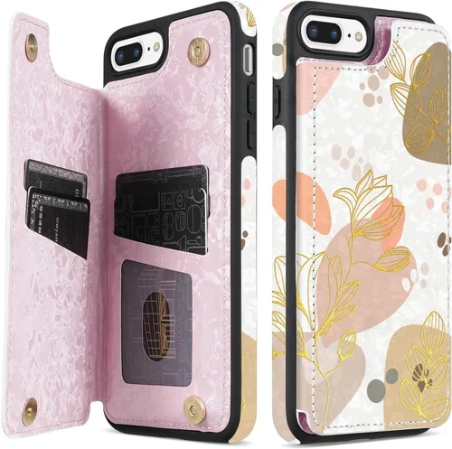 Miniatura 37 de NNH Funda tipo cartera compatible con iPhone Xs Max con bloqueo RFID, ranuras para tarjetas, folio de piel sintética, función atril, doble cierre
