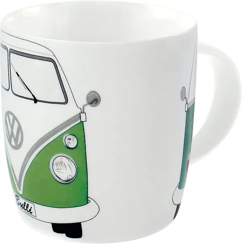 Miniatura 8 de BRISA VW Collection - Taza grande de cerámica para café, té y capuchino, diseño de autobús T1 (12.5 fl oz/12.5 fl oz/frente de autobús) (azul)