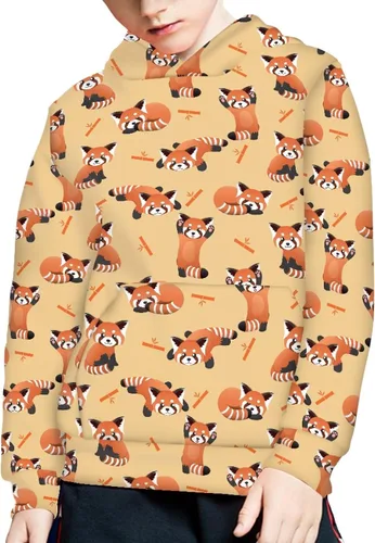 Miniatura 4 de Sudaderas con capucha unisex para niños, con bolsillos frontales, para otoño e invierno, atlética, de manga larga, sudadera con capucha de 6 a 16