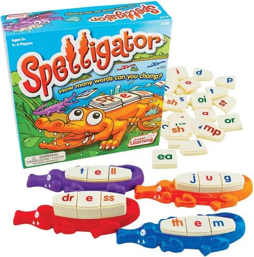 Miniatura 2 de Juego de construcción de palabras Spelligator de Junior Learning, Edades 5-9, Conciencia fonémica, 75 fichas de letras