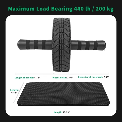 Miniatura 2 de Ab Roller Wheel - AGREJO Ab Workout Equipment for Abdominal & Core Strength Training, Home Gym Fitness Equipment, Exercise Wheel for Men Women Verde