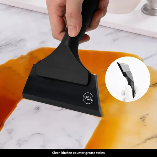 Miniatura 6 de EHDIS Escobilla de goma pequeña multiusos para ventana, vidrio, puerta de ducha, escobilla de limpiaparabrisas de automóvil con diferente dureza