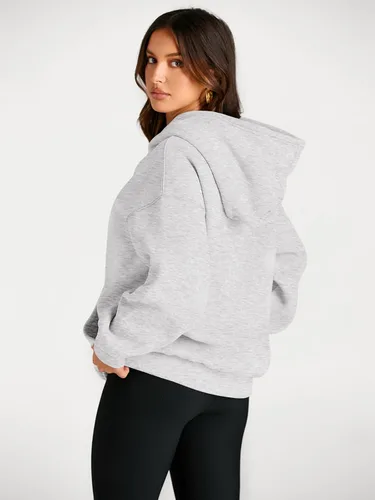 Miniatura 118 de Trendy Queen - Sudaderas extragrandes con capucha para mujer, suéteres de manga larga, sin botones, de vellón, de otoño, ropa de invierno