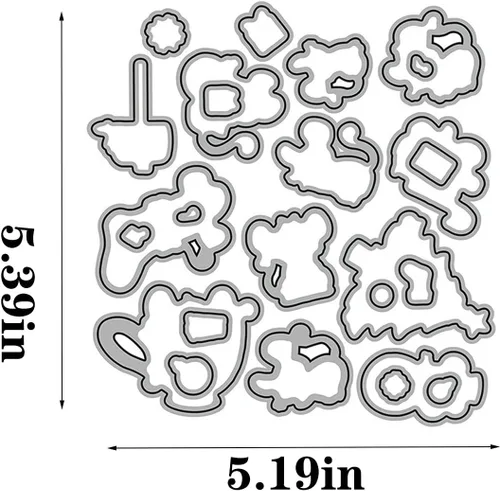 Miniatura 2 de Juego de sellos y troqueles transparentes de ratón y taza de Navidad de invierno para hacer tarjetas, plantillas de corte para álbumes de recortes