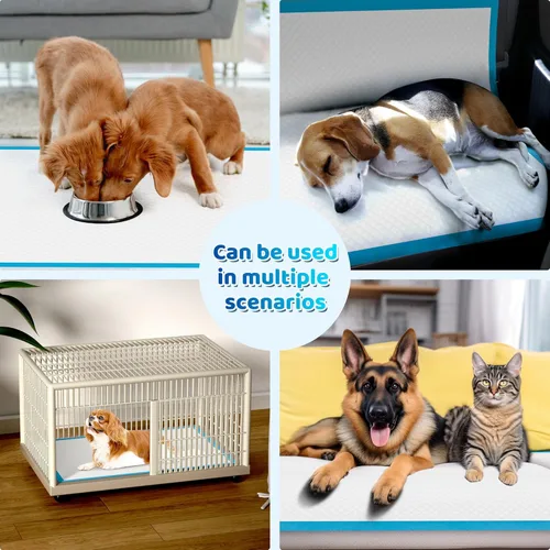 Miniatura 7 de Almohadillas para entrenamiento de mascotas y cachorros a prueba de fugas, almohadillas de orina jumbo para perros con polímero grueso de absorción