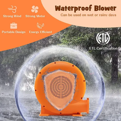 Miniatura 3 de Costzon Casa inflable de rebote con tobogán acuático con piscina de bolas y piscina de salpicaduras, castillo de salto animoso para niños diversión