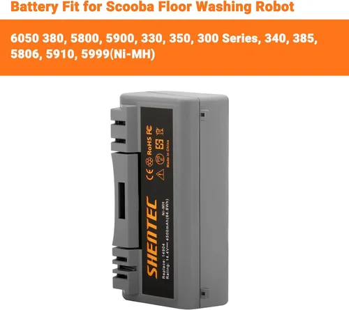 Miniatura 2 de Shentec Batería Ni-Mh de 4500mAh 14.4V compatible con 14904, compatible con iRobot Scooba Series 330 340 350 380 385 590 5800 5806 5900 5910 5920