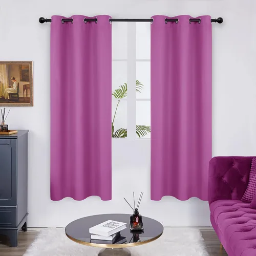 Miniatura 60 de Deconovo Cortina opaca, para oscurecer la habitación Gris claro