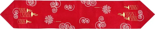 Miniatura 2 de Violet Linen Patrón navideño navideño de Navidad con diseño de glorias navideñas, jacquard bordado de poliéster, para fiesta, cocina, comedor