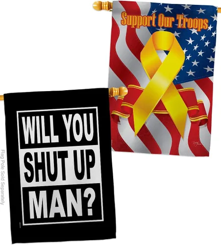 Miniatura 21 de Will You Shut Up Garden House Flag - Set Patriotic Vote President Democrat Republican Tea Party United State American Election - Decoration Banner