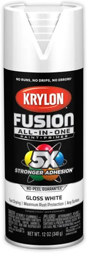 Miniatura 2 de Krylon Fusion All-In-One Paint & Primer K02727007 - Pintura en aerosol brillante, 12 onzas, blanco
