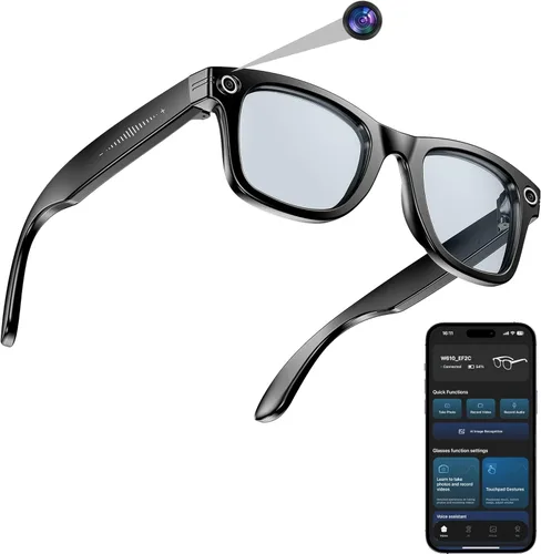 Miniatura 8 de Lentes de cámara inteligente AI para hombres y mujeres, fotografía 4K, grabación de video HD de 1080P, traducción en tiempo real, audio de oído