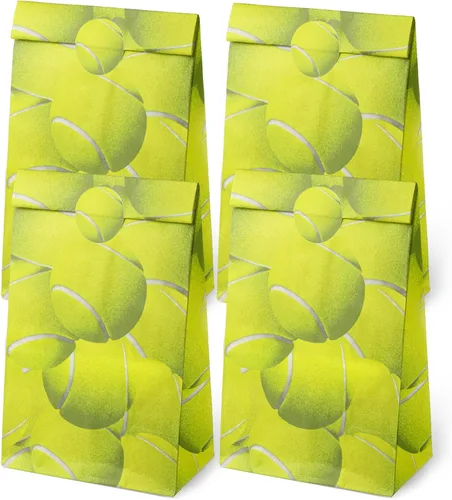 Outego Bolsas de regalo de fiesta de tenis, bolsas de regalos de tenis, recuerdos de fiesta de tenis para niños, suministros de fiesta de cumpleaños