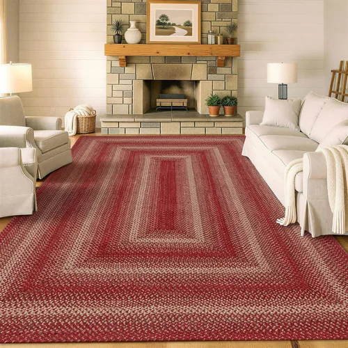Miniatura 45 de Homespice Alfombras de Área Ovaladas Trenzadas de Yute Denim Azul de 8x10 pies para Sala de Estar, Dormitorio y Comedor. Apto para Mascotas. Estilos