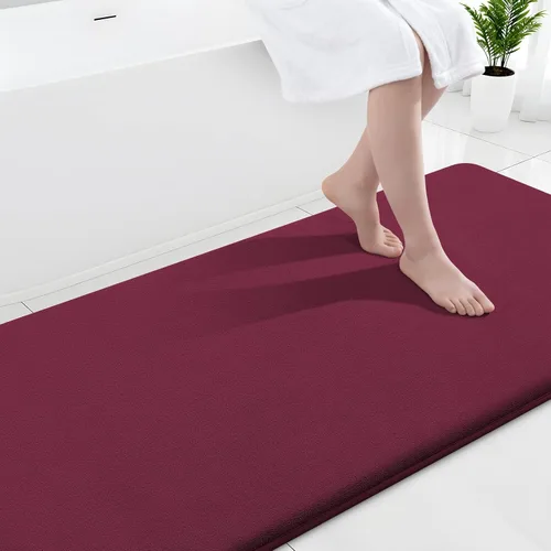 Miniatura 57 de Smiry Tapetes de Baño de Espuma Viscoelástica 36 x 24 pulgadas, Tapetes de Baño Extra Suaves y Absorbentes, Alfombra Antideslizante Lavable