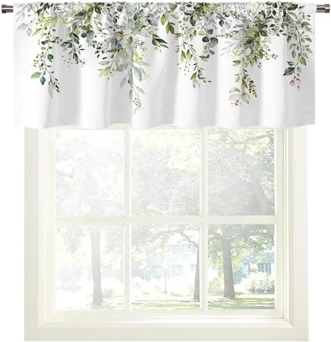 Miniatura 13 de Cortinas de cocina de estilo granja occidental con bolsillo para cortinero, pequeñas y cortas, estilo café rústico, cabaña, puerta de granero