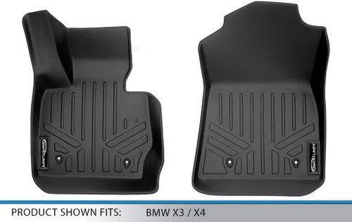 Miniatura 4 de SMARTLINER Juego de alfombrillas de piso personalizadas de primera fila para BMW X3 28d 2015-2017