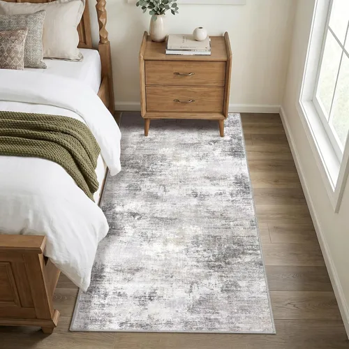 Miniatura 213 de IOHOUZE Alfombra abstracta lavable de 3 x 12 pies para pasillos, antideslizante para cocina, camino de entrada de lana sintética para interiores