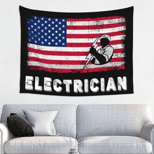 Miniatura 12 de Póster de tapiz de bandera retirada de bombero, 29 x 37 pulgadas, decoración del hogar, decoración para colgar en la pared, decoración de fondo