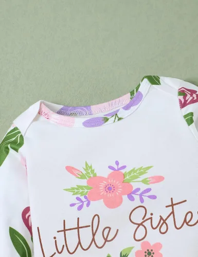 Miniatura 3 de Mono de manga larga con estampado floral para bebé o niña