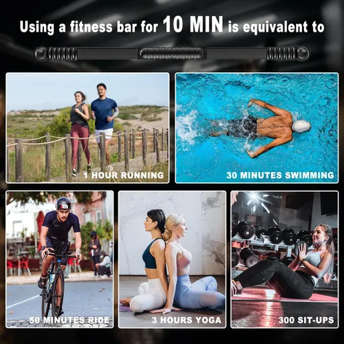 Miniatura 5 de Barra de Fitness OSCILLATING SLIM para Entrenamiento, Barra de Ejercicio Elástica, Palo de Peso de Vibración, Terapia Física Corporal, Entrenamiento