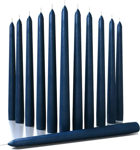 Miniatura 25 de CANDWAX Paquete de 12 velas cónicas rojas – Velas rectas sin goteo de combustión lenta sin perfume de 12 pulgadas – Ideal para mesa de comedor – Rojo