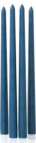 Miniatura 72 de CANDWAX Paquete de 4 velas cónicas blancas, sin goteo, de combustión lenta, sin perfume, de 12 pulgadas, ideales para mesa de comedor, candelabros