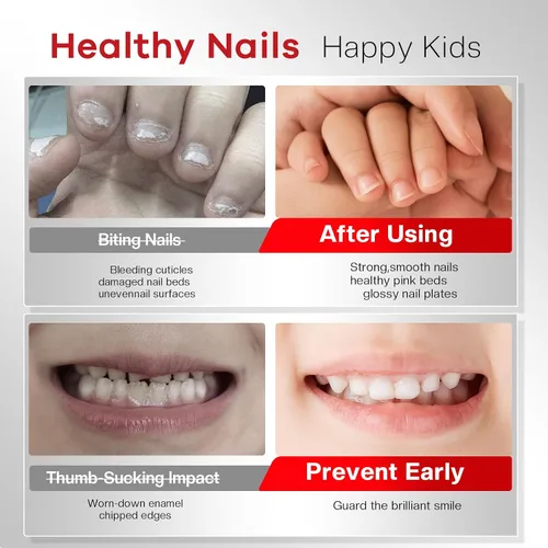 Miniatura 4 de Glamonade Prevención de mordeduras de uñas para niños: 0.4 fl oz de esmalte de uñas extra amargo sin mordeduras, disuasorio de succión de pulgar 48H